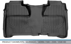 img 2 attached to MAXLINER 2nd Row Black Floor Liner for 2014-2018 Silverado/Sierra 1500 Crew Cab - 2015-2019 HD 2500/3500