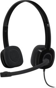 img 4 attached to 🎧 Logitech H151 Stereo Headset with Boom Microphone (981-000587) + Bonus USB Extenders - High-Quality Audio and Extended Connectivity!