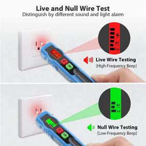 img 3 attached to 💡 Keeptop Non-Contact Voltage Tester with LCD Display - Live/Null Wire and Circuit Tester | Dual Range AC 12-1000V | Buzzer Alarm and Flashlight