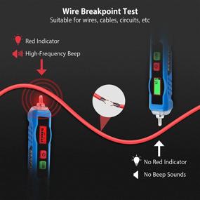 img 2 attached to 💡 Keeptop Non-Contact Voltage Tester with LCD Display - Live/Null Wire and Circuit Tester | Dual Range AC 12-1000V | Buzzer Alarm and Flashlight