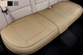 img 4 attached to Transform Your Car Interior with Big Ant Separated Seat Covers, Breathable PU 🚗 Leather Back Seat Covers in Beige - Ideal Fit for Cars, SUVs & More!