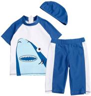 🦈 shark sleeve swimsuit guard for toddler boys' swimwear logo