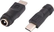 адаптер питания типа c aaotokk - мужской usb типа c к женскому разъему dc 5.5x2.1 мм для зарядки устройств через разъем с бочонковым гнездом - usb типа c 5v разъем для устройств с зарядкой через usb типа c (2 штуки - тип c). логотип
