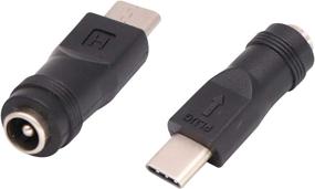 img 4 attached to Адаптер питания типа C AAOTOKK - мужской USB типа C к женскому разъему DC 5.5x2.1 мм для зарядки устройств через разъем с бочонковым гнездом - USB типа C 5V разъем для устройств с зарядкой через USB типа C (2 штуки - тип C).