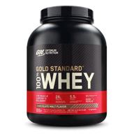 gold standard 100 whey protein chocolate malt - powerful 5lbs. size with 73 servings! logo