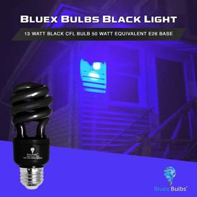 img 2 attached to 🔮 Enhance Your Space with 4 Pack BlueX CFL Blacklight Bulb 13W – Perfect 50-Watt Equivalent – E26 Spiral Replacement Bulbs for Decorative Black Light Illumination Indoor or Outdoor – Ideal for DJs, Aquariums (Blacklight Bulb)