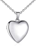 💕 youfeng sterling silver love heart locket necklace: engraved 'i love you to the moon and back' - holds pictures, photo lockets logo