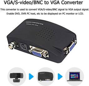 img 1 attached to Конвертер BNC в VGA для камер видеонаблюдения, ПК и телевизора | S-видео VGA в VGA адаптер | BNC вход на VGA выход | Конвертер для монитора ноутбука ПК для видеорегистратора DVD-плеера | Поддержка PAL и NTS