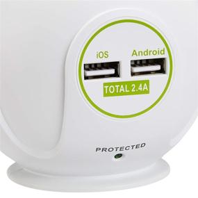 img 2 attached to 💻 Convenience at Your Fingertips: AmazonCommercial AC and USB Desktop Outlet, 1 PACK, White