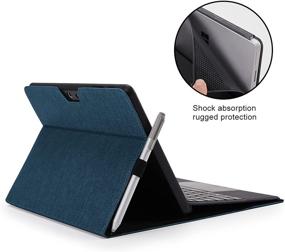 img 1 attached to Omnpak Protective Case for Surface Go 2 2020 / Surface Go 2018 with Stylus Holder 📚 - Slim Lightweight Cover Compatible with Type Cover Keyboard - Polyester Material - Stylus and Keyboard Not Included