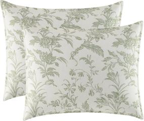 img 2 attached to Stylish and Luxurious Laura Ashley Home Natalie Collection: 7pc Comforter Set for All Seasons, King Size – Sage Green Bedding with Ultra Soft Premium Quality, Perfect for Home Décor