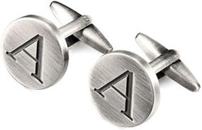 img 1 attached to Cufflinks Alphabet Business Anniversary Daily Men's Accessories Set - Cuff Links, Shirt Studs & Tie Clips