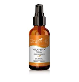 img 3 attached to Claire-ity 25% Vitamin C Serum: Ultimate Facial Anti-Aging Moisturizer with Hyaluronic Acid, Vitamin E - Organic Topical Solution for Face, Neck & Décolleté