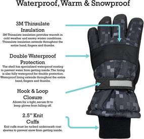 img 3 attached to 🧤 Stay Warm and Dry with NIce Caps Weather Waterproof Thinsulate Boys' Accessories for Cold Weather