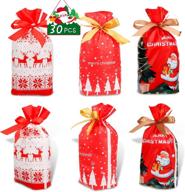 рождественские аксессуары для подарков konsait с мешочком-шнурком и подарочными сумками. логотип