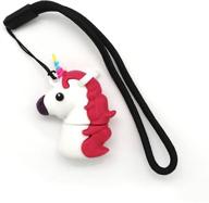 🦄 unique unicorn-shaped 32gb usb 2.0 flash drive: cute memory stick, cartoon horse thumb drive, data storage pendrive - perfect gift (white, 32gb) logo