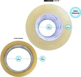 img 2 attached to 📦 High-Quality 4 Inch Heavy Clear Packaging Rolls: Durable & Transparent Solution