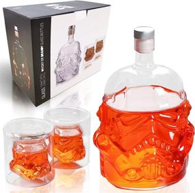 img 4 attached to 🥃 Optimized Whiskey Decanter Set for Bourbon with Carafe and Glasses