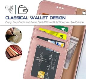 img 3 attached to 📱 Arae Wallet Case for Samsung Galaxy Note 10 Plus/Note 10 Plus 5G - Stylish Rosegold PU Leather Flip Cover with Stand Feature, ID & Credit Card Pocket - Compatible with Galaxy Note 10+ / Note 10+ 5G