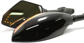 img 1 attached to Motorcycle Rearview Side Mirrors With LED Turn Signal Integrated Indicator For Racing Bike Sport Bike