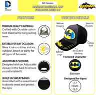 🦇 dc comics boys baseball cap featuring 3d pop: batman, superman, and justice league (ages 2-7) logo