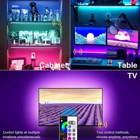 img 1 attached to 🌈 Maylit LED Strip Lights, 8.2 ft TV Backlight for 40-60 inch TVs with Bluetooth Control and Music Sync, USB Bias Lighting Kit with Remote - RGB 5050 Color Lights for Room and Bedroom