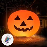 halloween inflatable yard decorations: festive pumpkin with led lights for outdoor holiday party, garden, and lawn decor 17.7 логотип