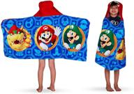 🏖️ kids' home store: franco beach cotton terry hooded towel logo