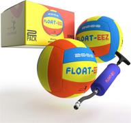 float-eez pool & beach volleyball pack of 2 - waterproof with air pump - perfect for pools & beach games логотип