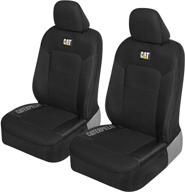 🚗 caterpillar meshflex automotive seat covers (set of 2) – black front seat covers for cars, trucks, and suvs – universal fit design with comfortable mesh back – side airbag compatible logo