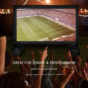 img 3 attached to U-MAX 14ft Inflatable Movie Screen: Ultimate Outdoor Party Entertainment with Lightweight Portability - Black Canvas Projection Screen Fully Equipped for Easy Set Up