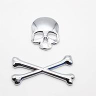 crossbone pirate emblem sticker motorcycle logo
