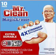 extra durable pro version 10 count cleaning pads with durafoam for shoe, bathroom, and shower - mr. clean magic eraser logo