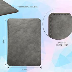 img 3 attached to 🖱️ Besezx PU Leather Mouse Pad with Stitched Edge – Non-Slip, Waterproof, for Computers, Laptop, Office & Home (8x11 Inch, Black)