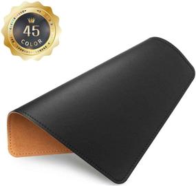 img 4 attached to 🖱️ Besezx PU Leather Mouse Pad with Stitched Edge – Non-Slip, Waterproof, for Computers, Laptop, Office & Home (8x11 Inch, Black)