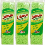 🧹 libman 3-pack scrubster mop refills, green, 3: superior cleaning power for your floors logo