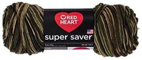 img 1 attached to Camouflage Red Heart Super Saver Yarn - 🧶 Buy a Pack of 2 for Endless Crafting Possibilities!