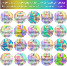 img 3 attached to 🕯️ 500 Pieces 1.2 Inch Holographic Candle Stickers: Waterproof Labels, Safety Warnings, and 100 Candle Wicks