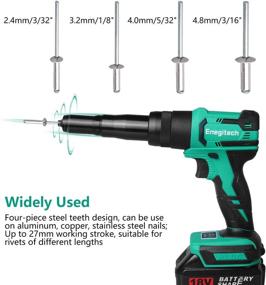 img 3 attached to 🔧 Enegitech Cordless Rivet Gun: Powerful Electric Riveter for Efficient 18V Lithium-ion Blind Riveting (TOOL ONLY)