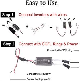 img 1 attached to High Power Replacement Inverter for BMW, Mazda, Lexus, and Infiniti Angel Eye Ring Lights – 4 Outputs, 12V Female Ballast, Up to 300mm