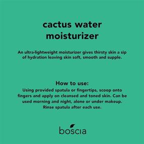 img 2 attached to Boscia Cactus Water Moisturizer - Vegan, Cruelty-Free, Natural Clean Skincare: Cactus & Aloe Vera Gel Hydrating Face Moisturizer, 1.61 fl Oz