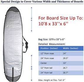 img 3 attached to 🏄 Abahub Premium SUP Travel Bag - Foam Padded Stand-up Paddleboard Cover Case