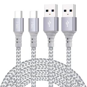 img 4 attached to 🔌 10 футов 2Pack USB-кабель зарядки Type C для Samsung Galaxy S20 S21 и др. - Быстрый зарядный шнур для контроллера PS5, Note10, Nokia и др.