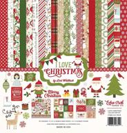 🎄 создайте праздничное настроение с love christmas collection kit от компании бумаги echo park paper company! логотип