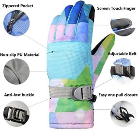 img 2 attached to 🧤 Waterproof Winter Boys' Accessories: Momoon Gloves for Cold Weather with Screen Compatibility