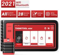 🛠️ thinktool mini all system diagnostic scanner - 28 service reset functions, bi-directional test, ecu coding (optional) - car scanner with abs bleeding & oil light service logo