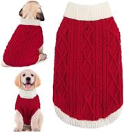 leash hole turtleneck knitwear small dog sweaters - warm, soft, and high stretch pet clothes for fall winter - perfect for boys, girls, kittens, and puppies логотип