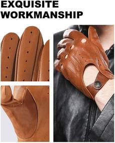 img 1 attached to 🧤 LIBO Leather Driving Gloves Unlined – Stylish Men's Accessories for Enhanced Grip and Comfort