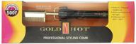 🔥 gold n hot professional styling comb with mtr: ultimate temperature control for versatile heat styling logo