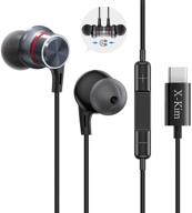 🎧 enhanced hifi stereo usb c earphones with microphone - compatible with google pixel, pad pro, and sony xz2 pro logo